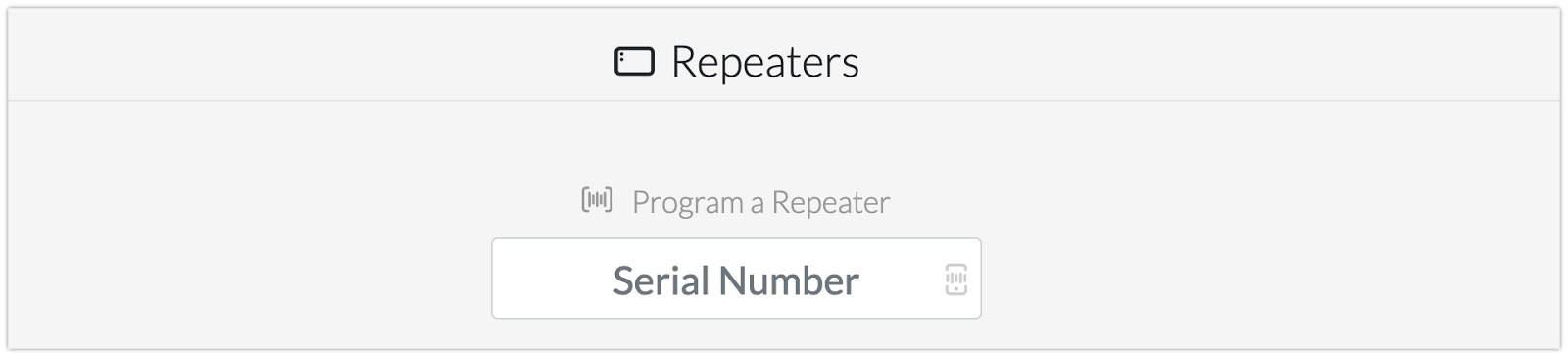 Repeater Serial Input