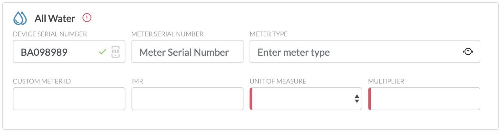 Required Fields