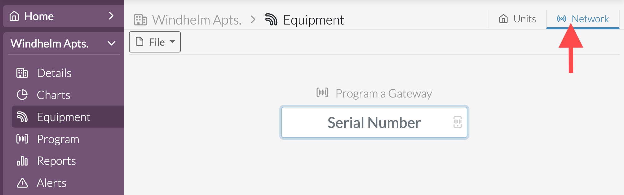 Then select the Network tab in the upper right-hand corner