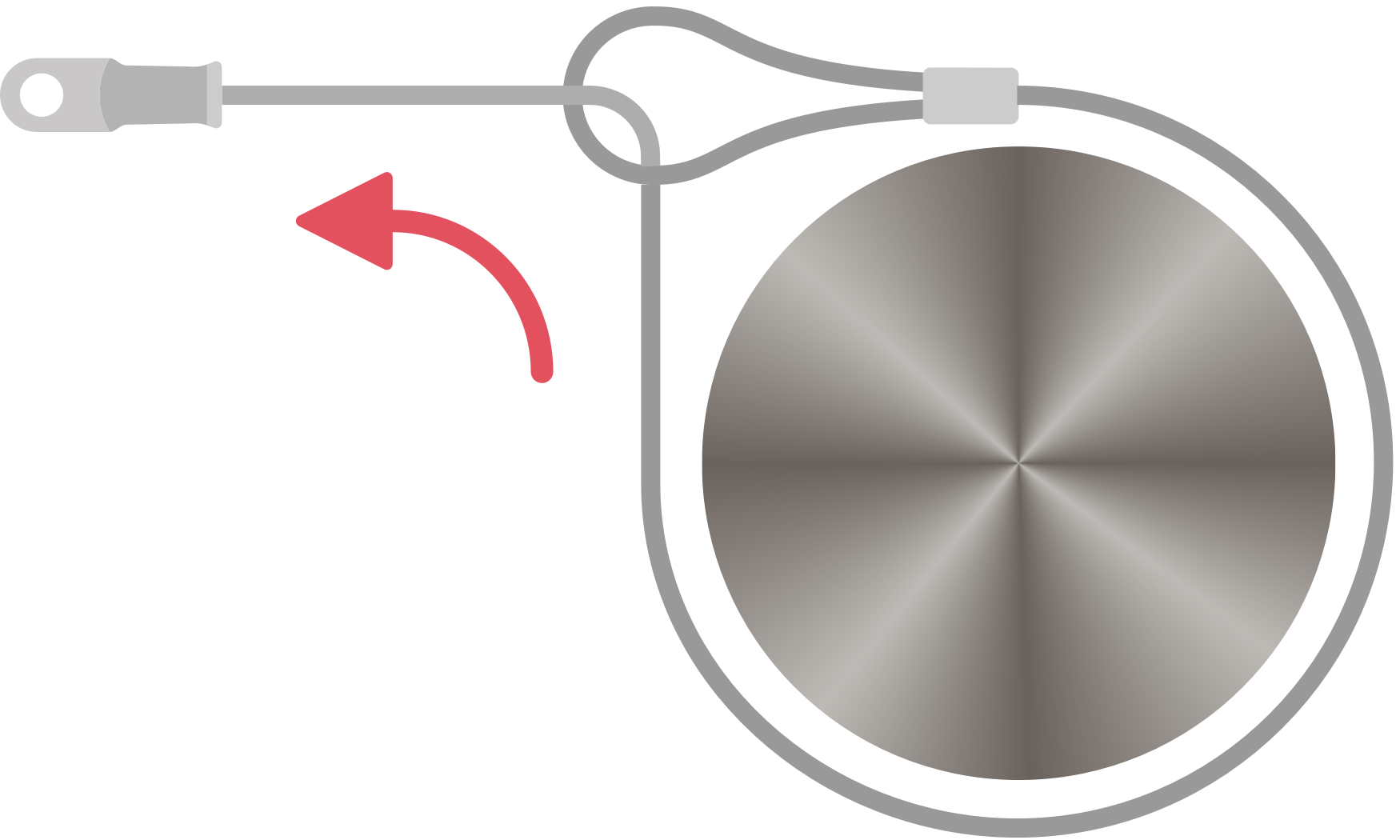 Attach the Safety Cable to Mounting Point