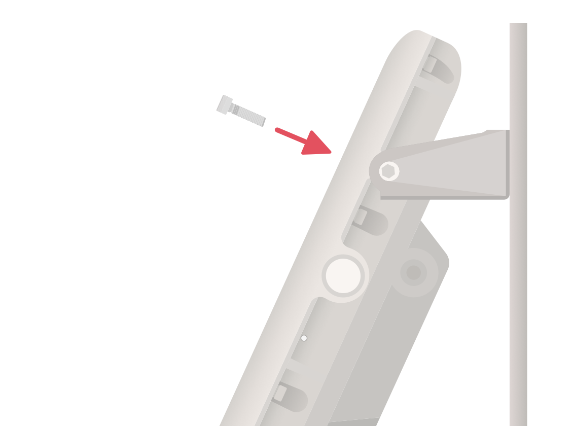 Attache the NextLink to the top wall pivot mount bracket