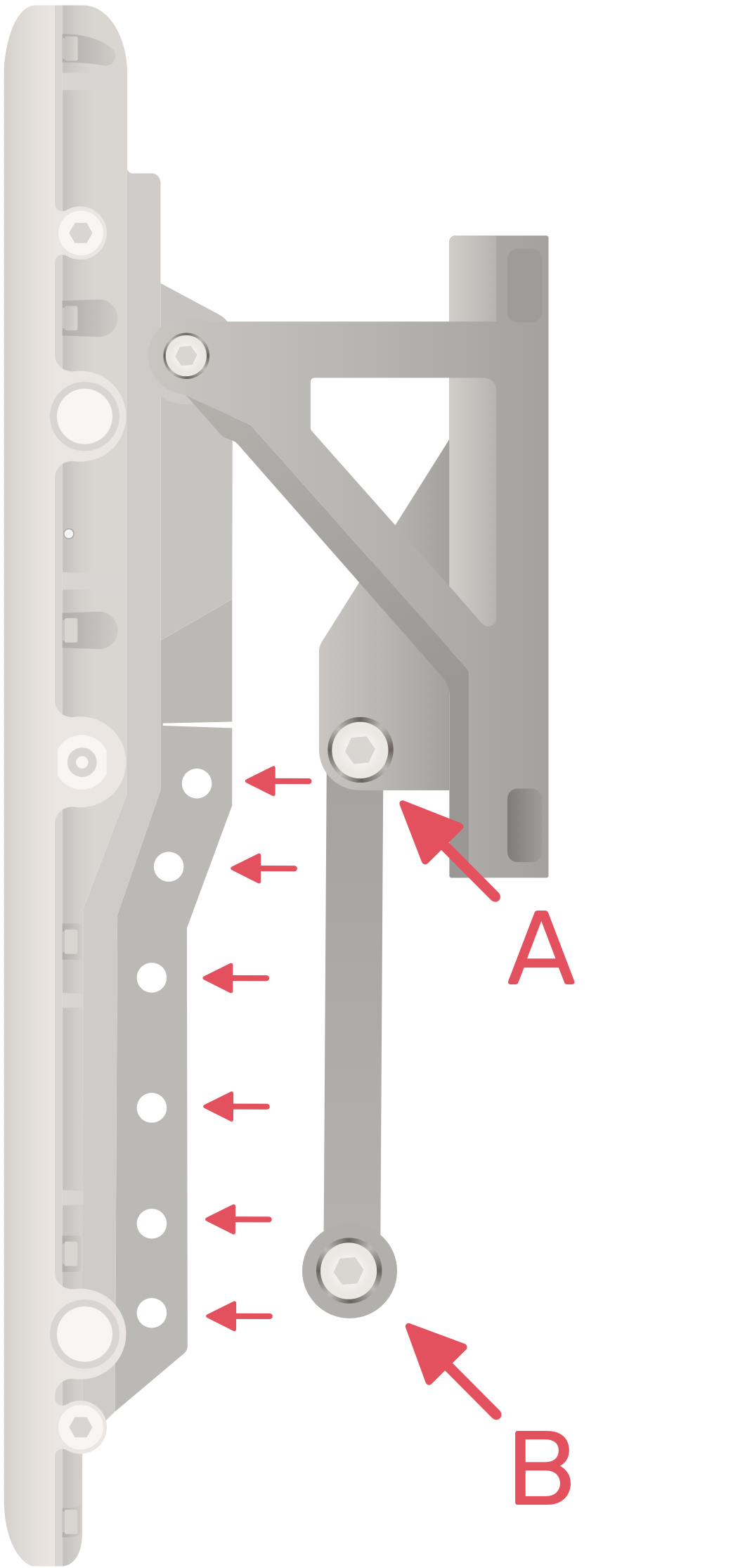 NextLink Pole Mounted (Right) Pivot Bar Hole Selection Copy