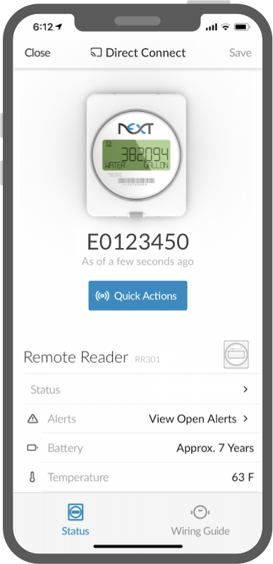 The RR301 Remote Reader's current configuration will open. Make any necessary adjustments and then select "Save"