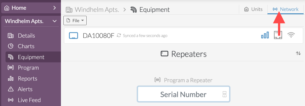 Then select the Network tab in the upper right-hand corner