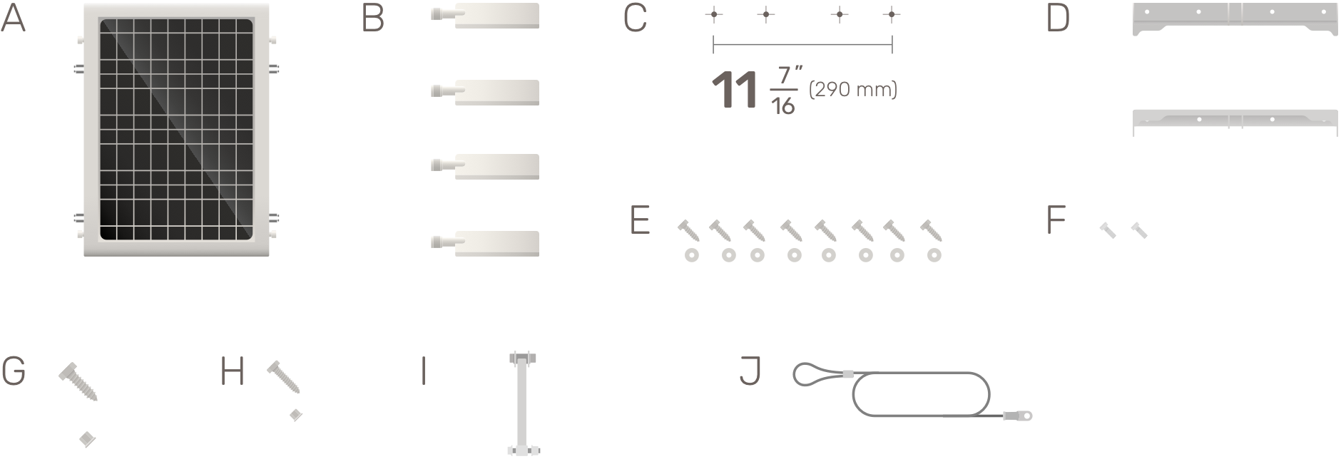 Wall Pivot Mount Components