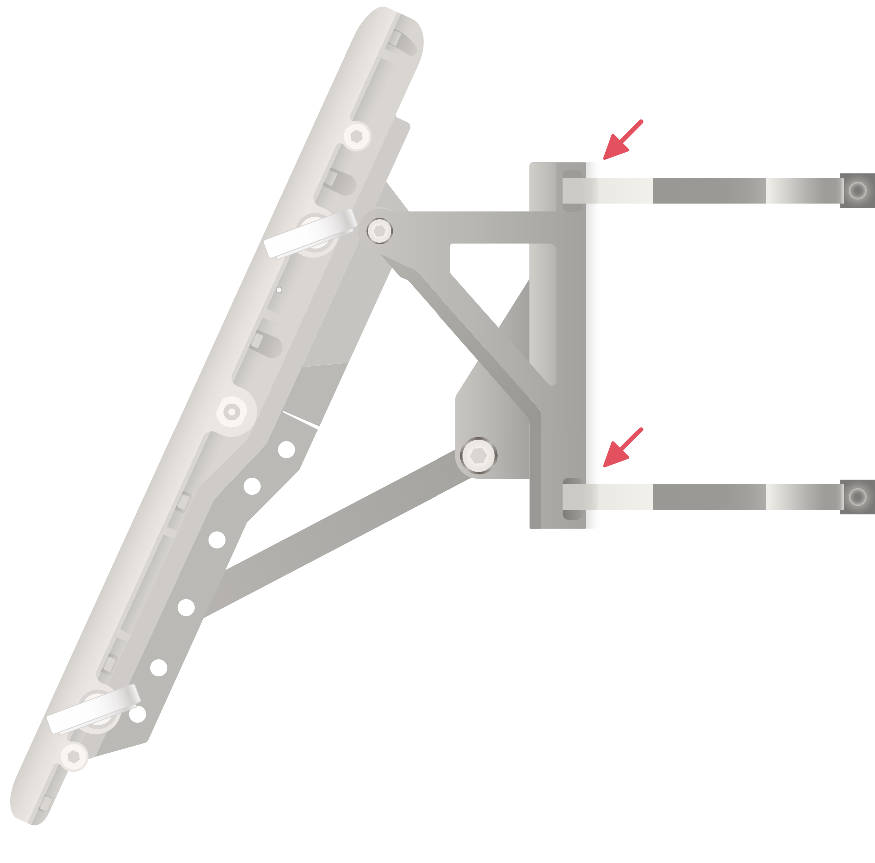 Slide the Band Clamps through the slots