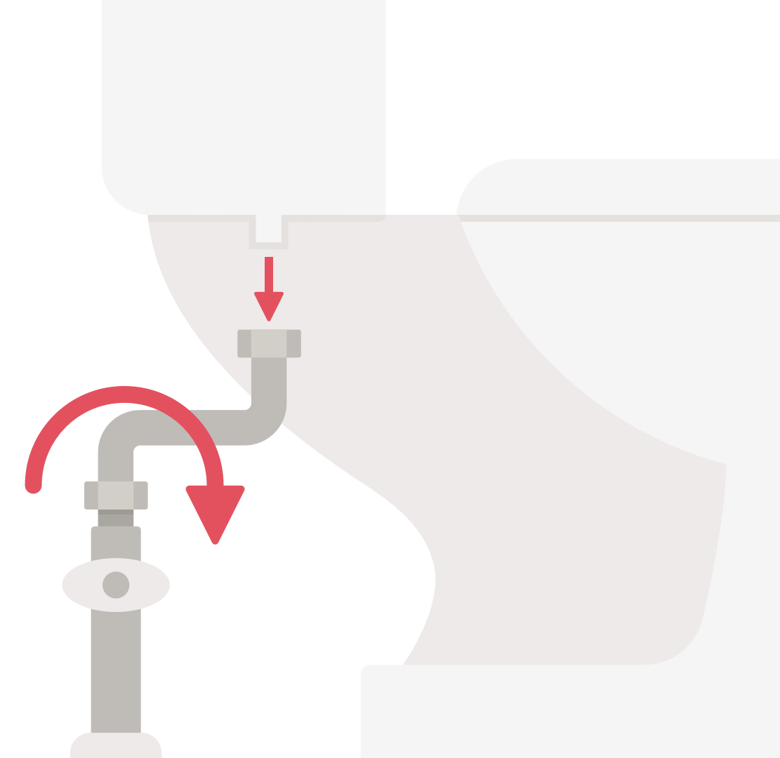 Turn off Water to the Toilet and Drain the Water (Warm)
