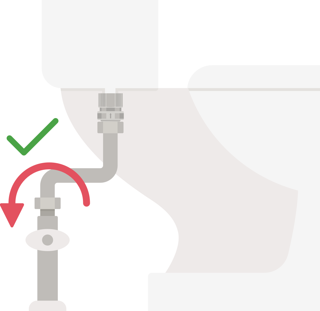 Connect Supply Line to Valve (Warm)